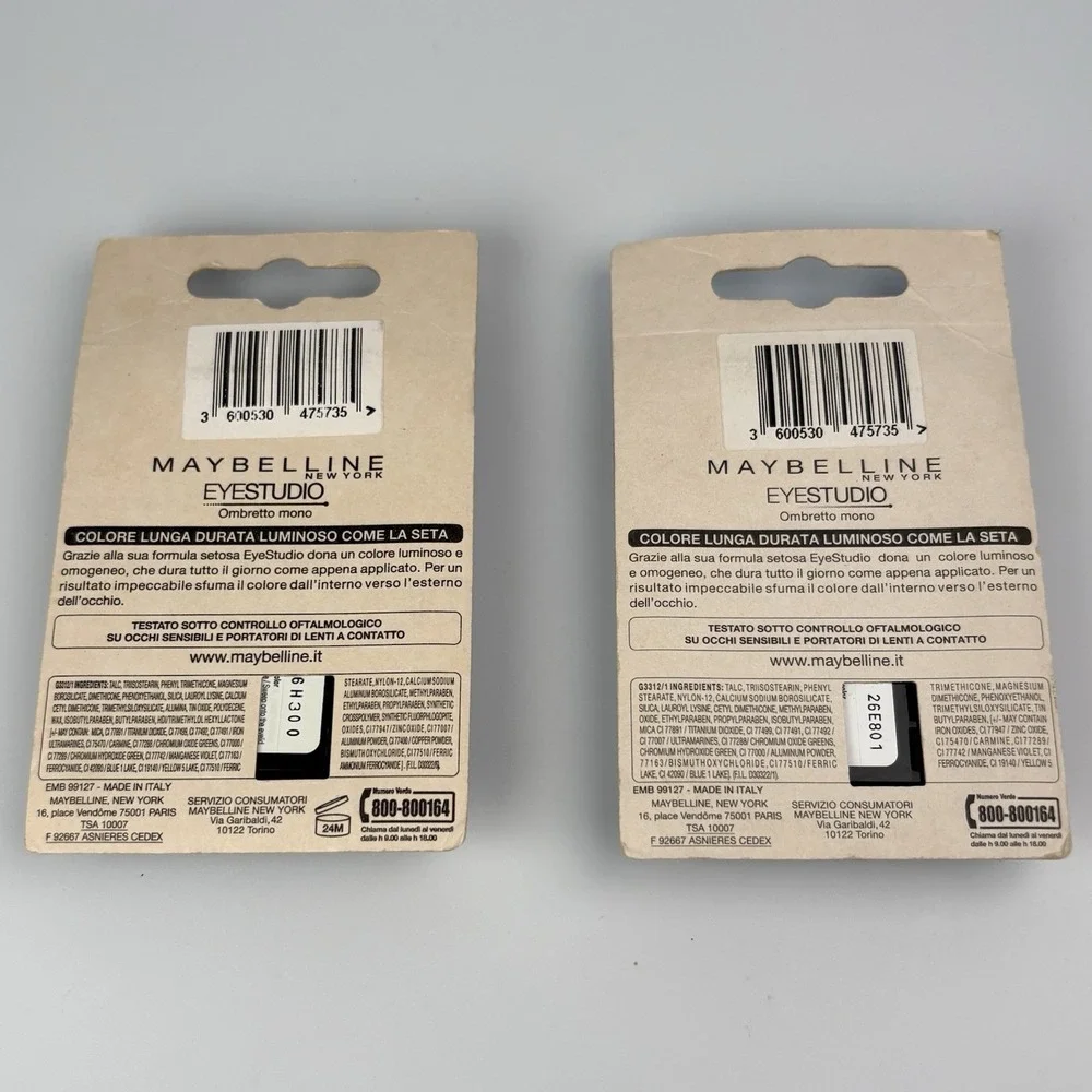 Maybelline Eyestudio Mono Eyeshadow 2 Pack 750‎ Chocolate Chic Brown New NIP